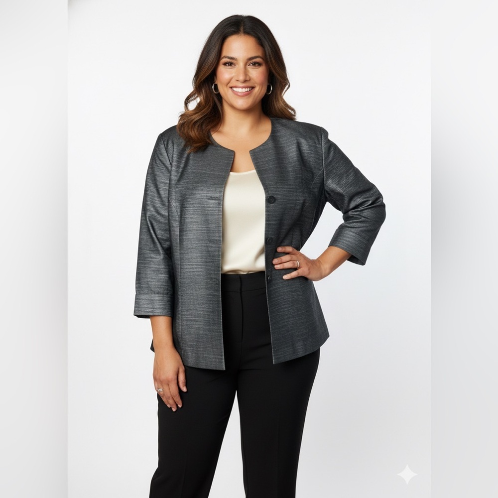 Tamotsu New York Wool Blend Jacket Blazer Plus Size 20W Made USA